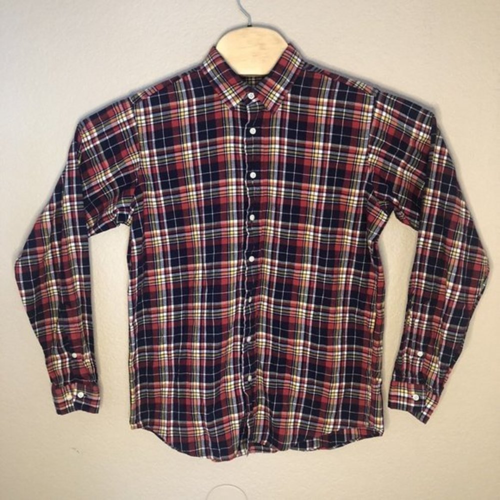 Brooks Brothers Shirt Boys XLarge Red Blue White‎ Plaid Button Down Flan…